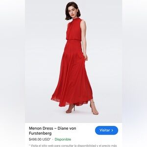 Elegant Red Maxi Skirt,  “Collar included